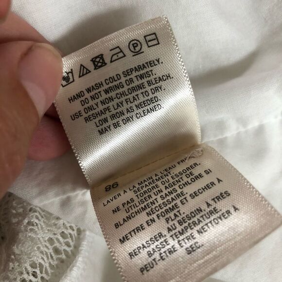 Anthro Akemi + Kin White Star Bell Sleeve Top S - Picture 10 of 11